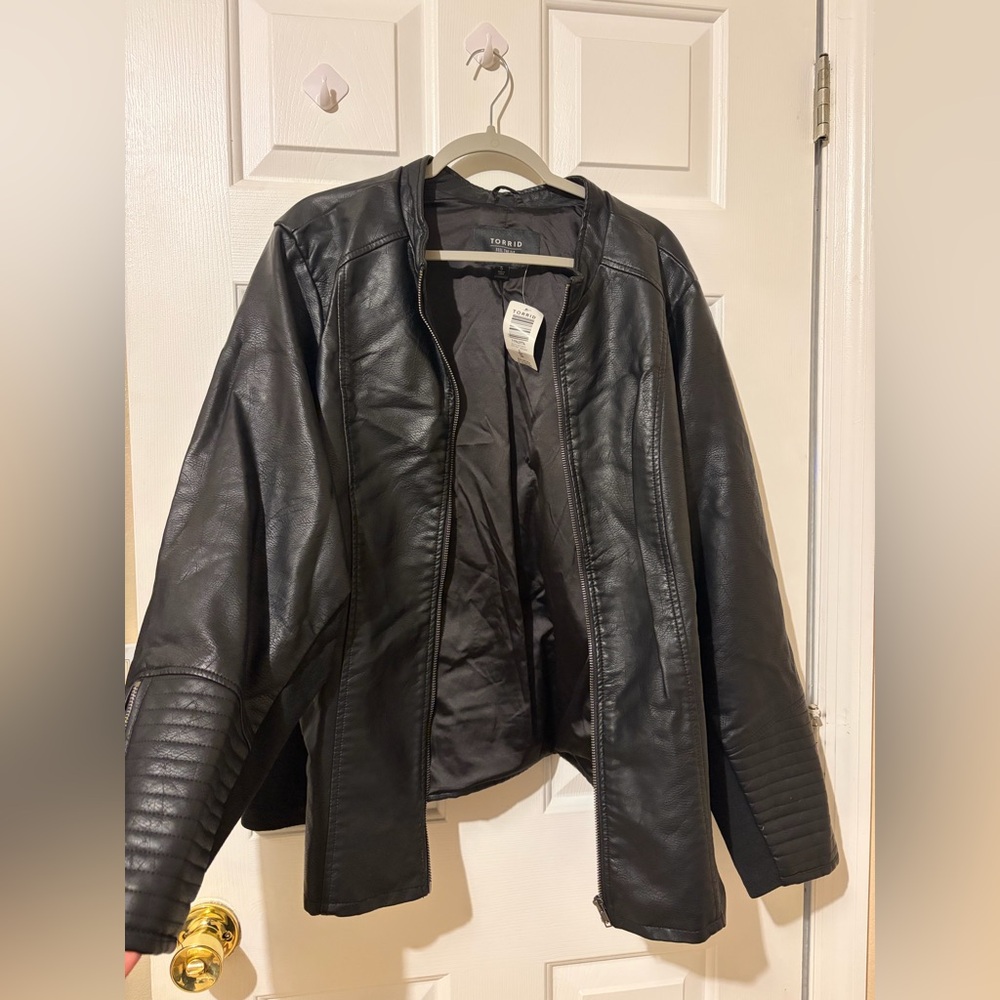 Torrid Black Leather Jacket for Women